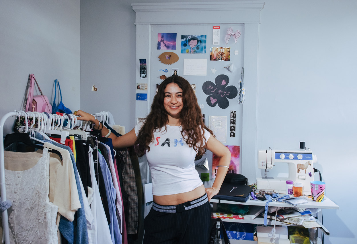 Sam in her studio